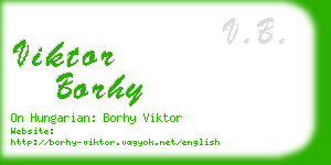 viktor borhy business card